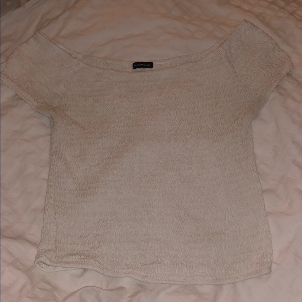Brandy Melville white off the shoulder top